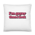 'I can’t help you with that. Is there anything else I can help you with?' typography Pillow front view — Wandering With Pride