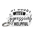 JUST typography AirPods Case front view — Wandering With Pride