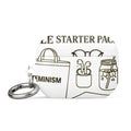 Typography with 'PERFORMATIVE MALE STARTER PACK' text AirPods Case front view — Wandering With Pride