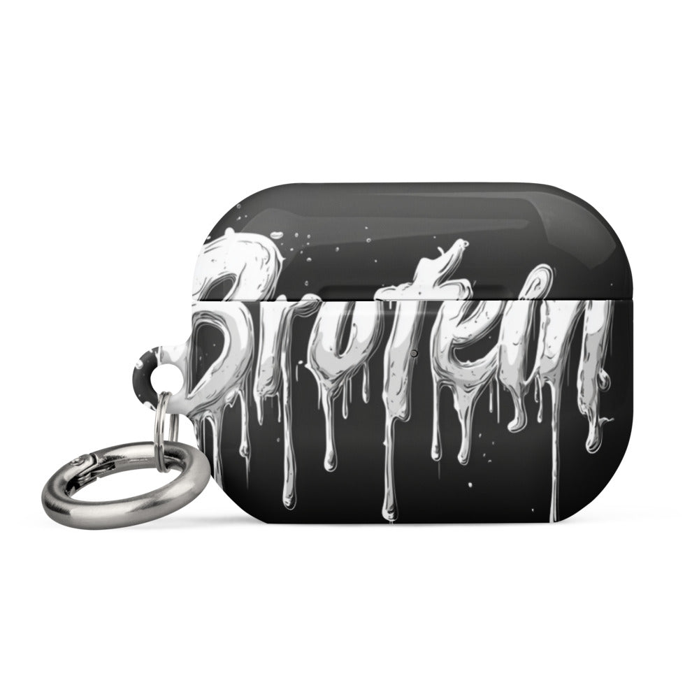 Brotein graffiti typography AirPods Case front view — Wandering With Pride