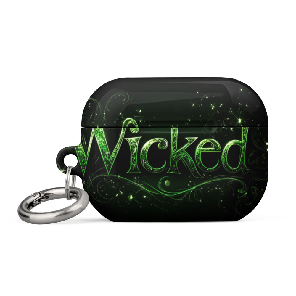Illustration of Elphaba from the musical Wicked AirPods Case front view — Wandering With Pride