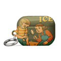 Two 1950s-style children examining an object with a magnifying glass AirPods Case front view — Wandering With Pride
