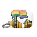San Francisco Castro District emblem AirPods Case front view — Wandering With Pride