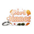 Illustration of a dinner table with chicken, pasta, fruit, plates, books, and a computer AirPods Case front view — Wandering With Pride