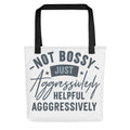 cat wearing a floral hippie hat, seated peacefully Tote Bag front view — Wandering With Pride
