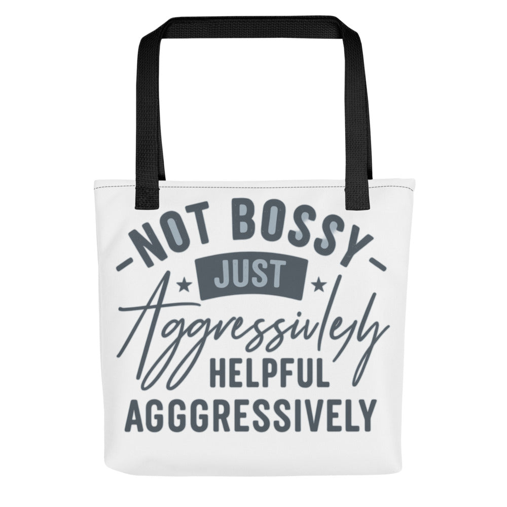 cat wearing a floral hippie hat, seated peacefully Tote Bag front view — Wandering With Pride