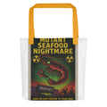 Mutant Seafood Nightmare restaurant poster with grotesque mutated seafood creature Tote Bag front view — Wandering With Pride