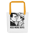 black-and-white portrait illustration of an unidentified man with shadowed face Tote Bag front view — Wandering With Pride