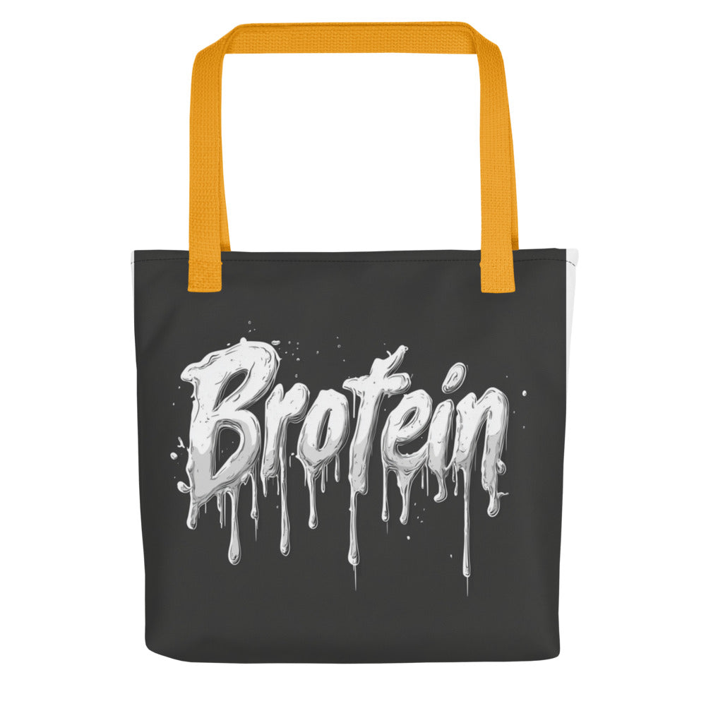 Brotein graffiti typography Tote Bag front view — Wandering With Pride