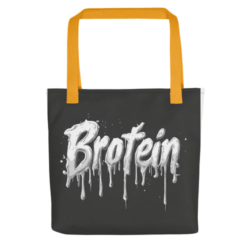 Brotein graffiti typography Tote Bag front view — Wandering With Pride