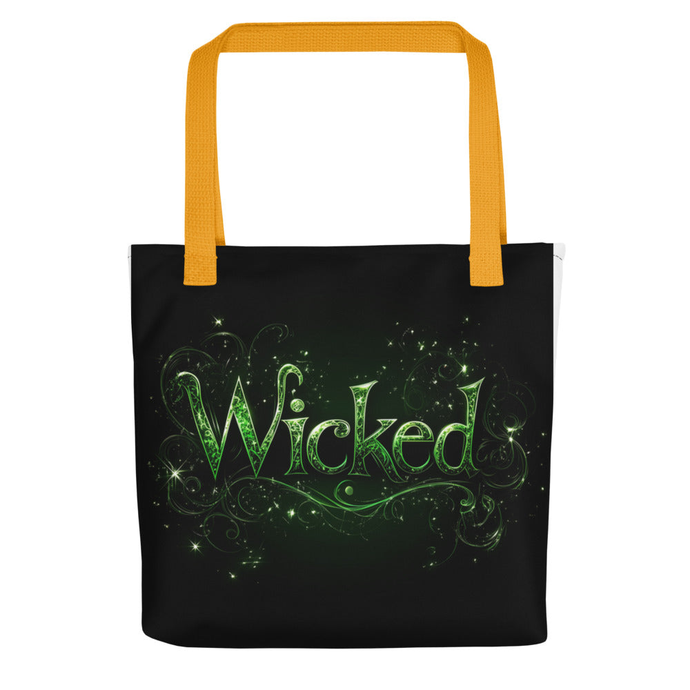 Illustration of Elphaba from the musical Wicked Tote Bag front view — Wandering With Pride