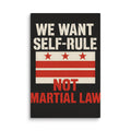 Typography with 'We Want to Live' and fragmented 'We Are the ___' Canvas Print front view — Wandering With Pride