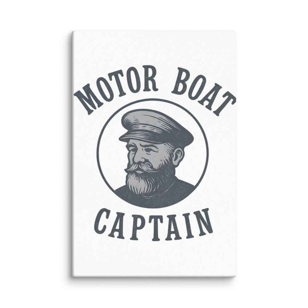 Monochromatic bearded man in flat cap Canvas Print front view — Wandering With Pride