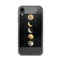 Phases of the Moon - Full, Crescent, and New Moons iPhone Case front view — Wandering With Pride