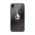 cartoon woman in kitchen holding ice block with slogan 'ICE melts in a melting pot' iPhone Case front view — Wandering With Pride