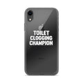 toilet with crown illustration iPhone Case front view — Wandering With Pride