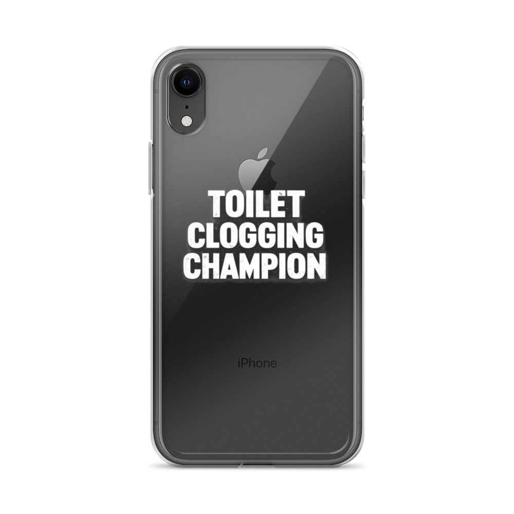 toilet with crown illustration iPhone Case front view — Wandering With Pride