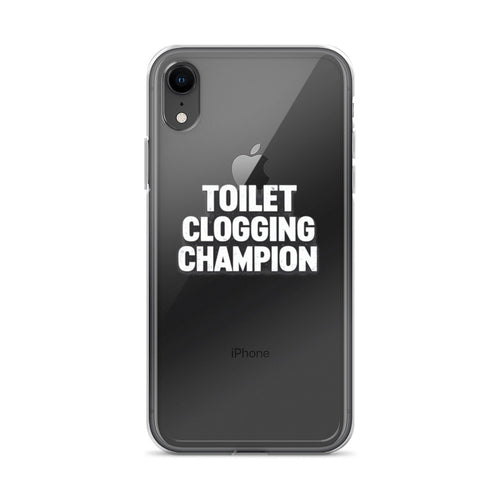 toilet with crown illustration iPhone Case front view — Wandering With Pride