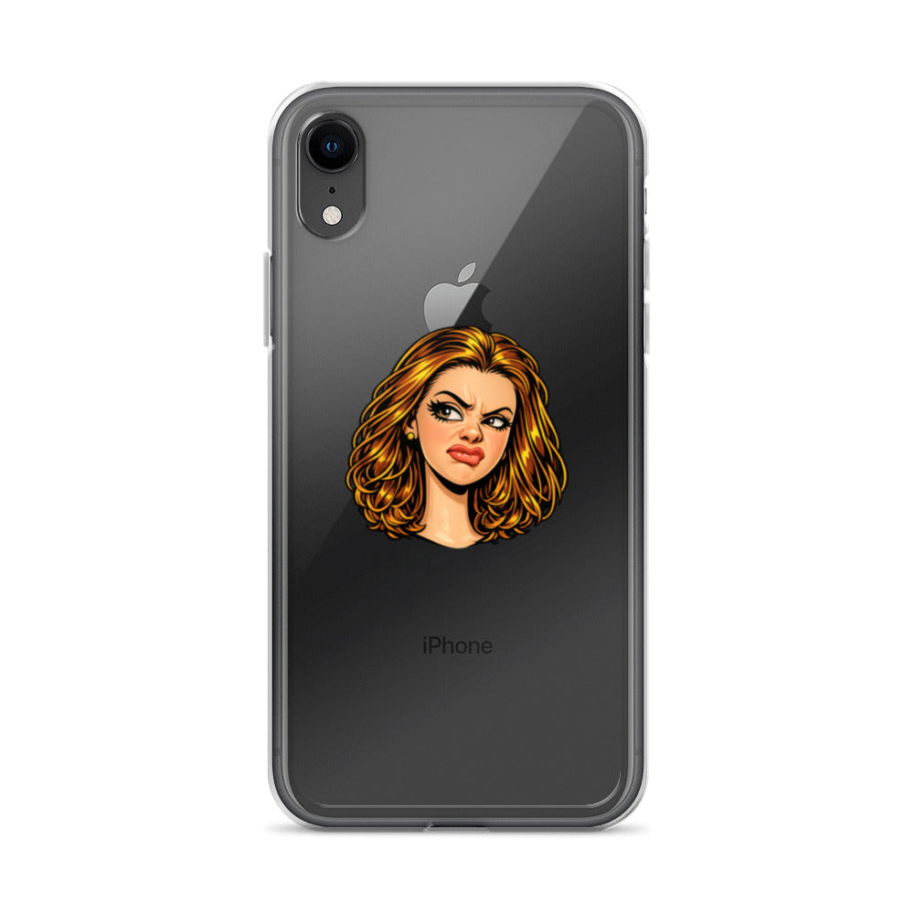 mid-20th century glamour icon portrait iPhone Case front view — Wandering With Pride