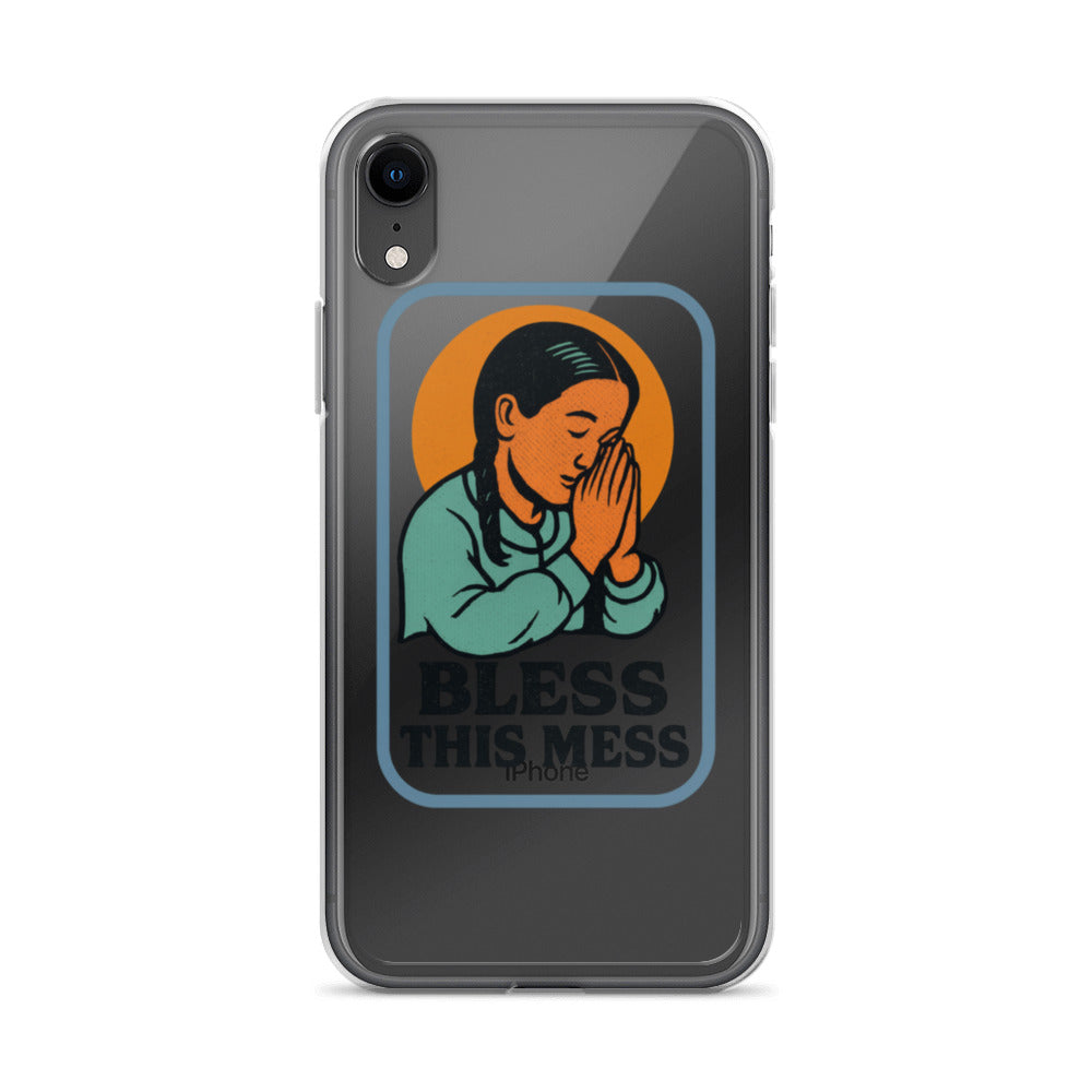 silhouetted person praying iPhone Case front view — Wandering With Pride