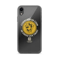 Corruption Coin logo illustration iPhone Case front view — Wandering With Pride