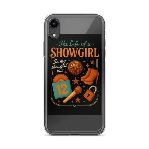 1970s Showgirl Illustration iPhone Case front view — Wandering With Pride
