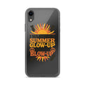 I WANTED A SUMMER GLOW-UP NOT A BLOW-UP illustration with sun/peace sign hybrid iPhone Case front view — Wandering With Pride