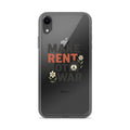 Typography with peace sign and flower iPhone Case front view — Wandering With Pride