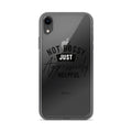 JUST typography iPhone Case front view — Wandering With Pride