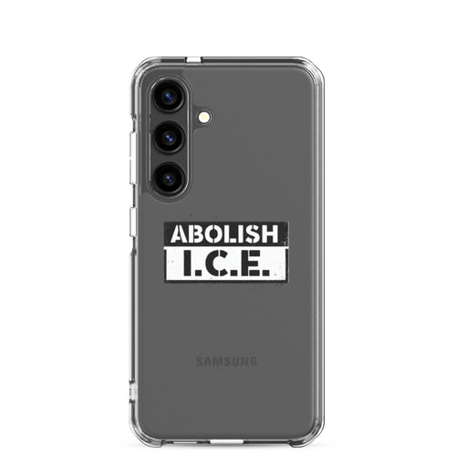 ABOLISH I.C.E. typography Samsung Case front view — Wandering With Pride