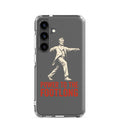 Monochromatic illustration of a man in a suit and fedora Samsung Case front view — Wandering With Pride