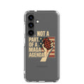 Illustration of a fist holding a grenade with the American flag in the background Samsung Case front view — Wandering With Pride