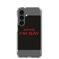 Pride typography Samsung Case front view — Wandering With Pride