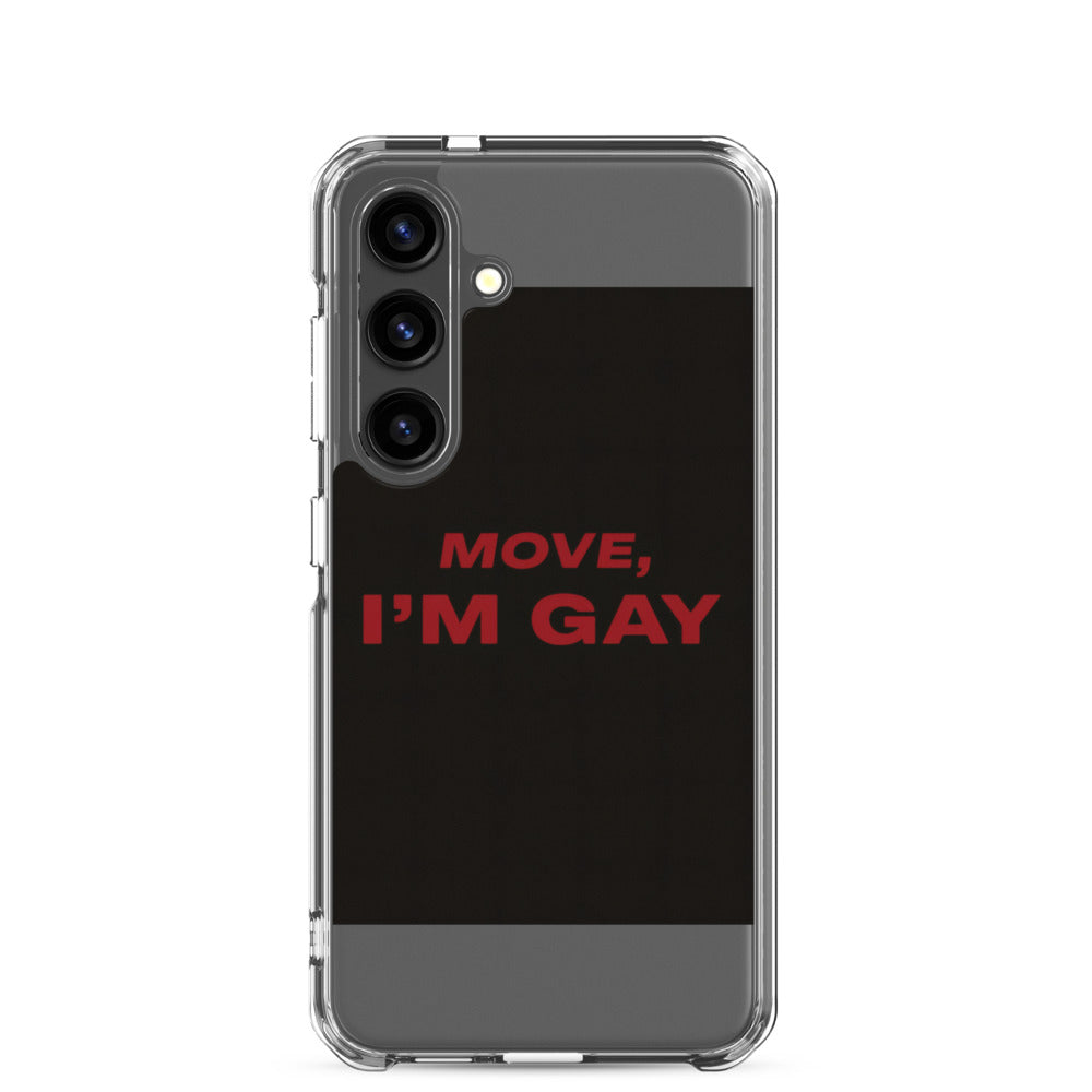 Pride typography Samsung Case front view — Wandering With Pride