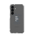 Monochromatic bearded man in flat cap Samsung Case front view — Wandering With Pride