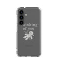 voodoo doll with pins and 'Thinking of you' text Samsung Case front view — Wandering With Pride