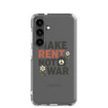 Typography with peace sign and flower Samsung Case front view — Wandering With Pride