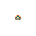 Rainbow arch with flowers and 'Equality Hurts No One' typography Sticker front view — Wandering With Pride
