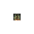 woman's profile surrounded by flames and sparks Sticker front view — Wandering With Pride