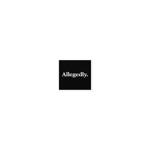 Allegedly. typography Sticker front view — Wandering With Pride
