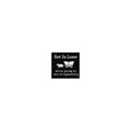 pixel art wagon with 'Get In Loser we're going to die of dysentery' typography Sticker front view — Wandering With Pride