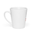 Typography-based protest graphic with 'Policy & Change' over crossed-out 'Thoughts' and 'Prayers' Latte Mug front view — Wandering With Pride