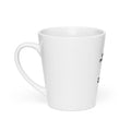 punk skull illustration with tongue out, spiked hair, and sunglasses Latte Mug front view — Wandering With Pride