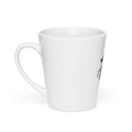 JUST typography Latte Mug front view — Wandering With Pride