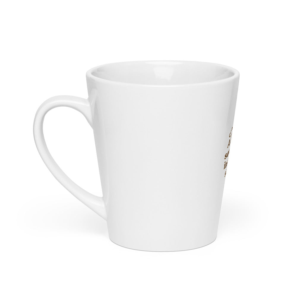 Typography with text reading 'A Darshen soul trapped in a Samuel schedule' Latte Mug front view — Wandering With Pride