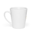 Illustration of a cartoon crab with heart-shaped eyes and mouth, text 'CRAB RANGOON WHORE' Latte Mug front view — Wandering With Pride