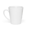 abstract female figure in dynamic pose surrounded by vibrant music energy Latte Mug front view — Wandering With Pride