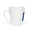 stylized tropical drink illustration with two glasses (one with umbrella, one with citrus slice) Latte Mug front view — Wandering With Pride