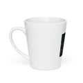 green dumpster on fire illustration Latte Mug front view — Wandering With Pride