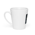 She Persisted typography with floral wreath Latte Mug front view — Wandering With Pride